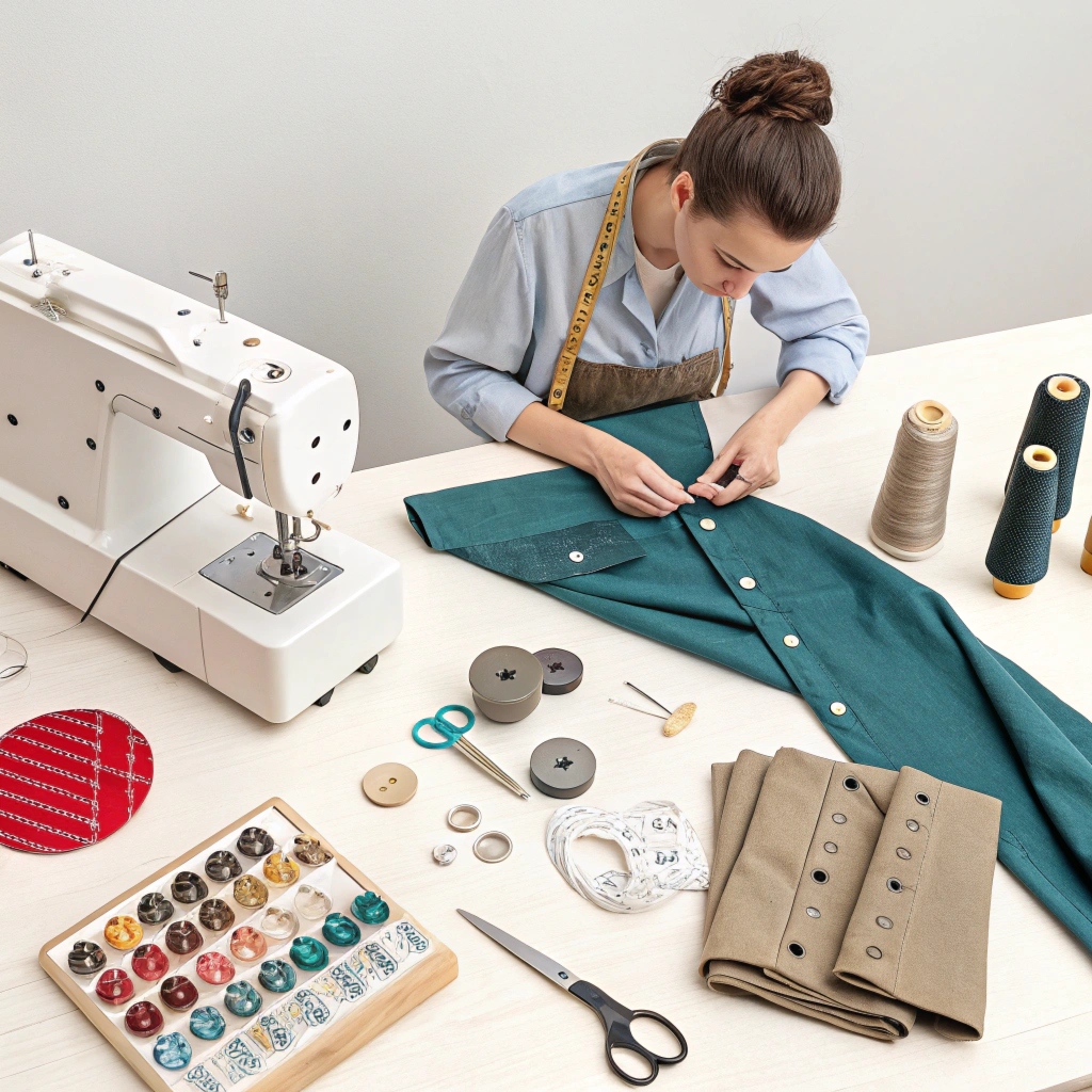 Herramientas de costura en el taller